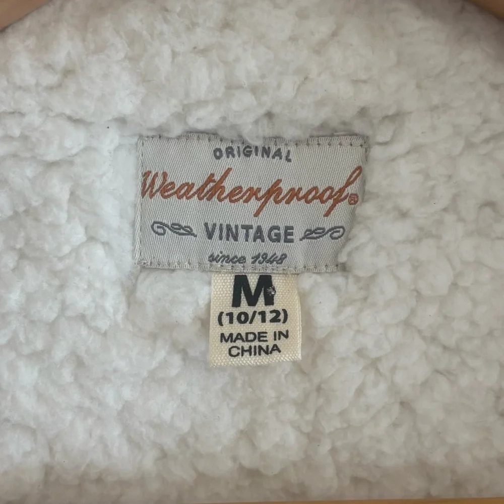 Boys Weatherproof Vintage Sherpa Lined Puffer Vest Brown Size M (10–12)
